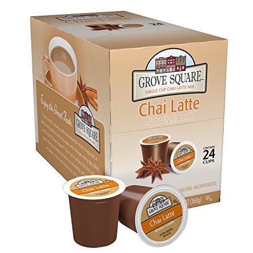 Book Cover Grove Square Tea, Chai Latte, 24 Single Serve Cups