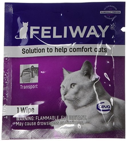 Book Cover Feliway Animal Health C95660B 12 Count Feliway Wipes, All Sizes,Purple