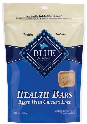 Book Cover Blue Buffalo Health Bars Dog Pet - All Flavors - Made in USA - All Natural - 1 Pound Bag (Chicken Liver)