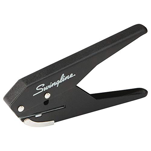Book Cover Swingline 1 Hole Punch, Hole Puncher, Low Force, 20 Sheet Punch Capacity, Plier, Black (74017)