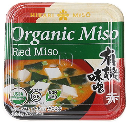 Book Cover Hikari Organic Miso Paste, Red, 17.6 oz