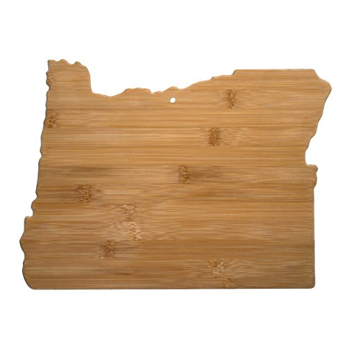 Book Cover Totally Bamboo Oregon State Shaped Cutting Board, Natural Bamboo