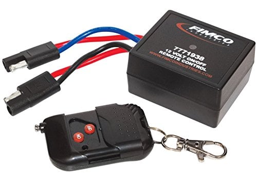 Book Cover Fimco 7771938 12 Volt On/Off Wireless Remote Control 250 Feet Range Quick Connect to Fimco 5275086, 5275087 or All 12 Volt Sprayer Pumps Up To 20 Amps, Convenient Keychain Clip and Collapsable Antenna