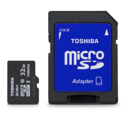Book Cover Toshiba Micro 32GB Secure Digital Micro SD Class 10 UHS-I Memory Card (PFM032U-1DCK)