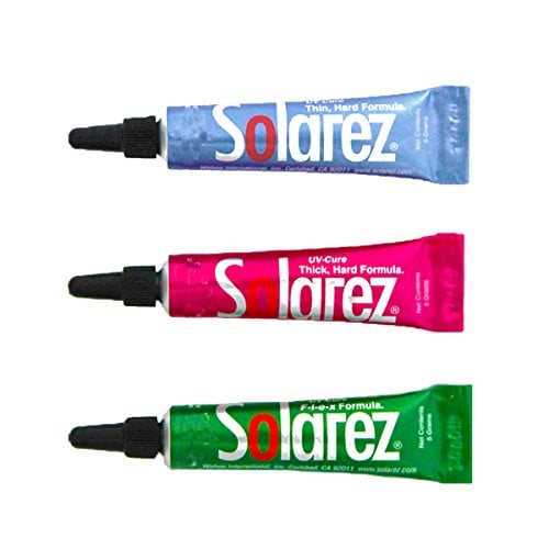 Book Cover SOLAREZ Fly Tie UV Cure Resin - 3 Pack Starter Kit - Thin Hard, Thick Hard, Flex Formulas (3 x 5g Tubes) Fly Tying Resin, FlyTye Glue, Fly Fishing Starter to Build Fly Heads and Bodies! USA Made!