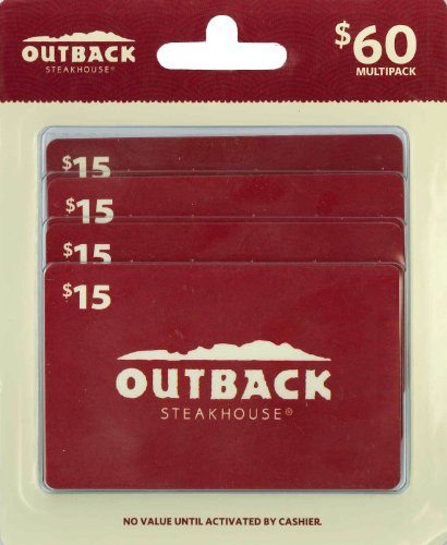 Book Cover Outback Steakhouse Gift Cards, Multipack of 4 - $15