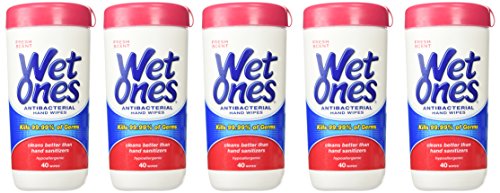Book Cover Wet Ones Fresh Scent Anti-Bacterial Wipes, 40 Each (Value Pack of 5)