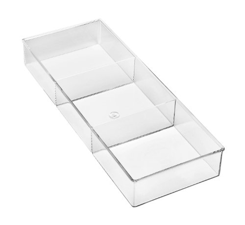 Book Cover Whitmor 3 Section Small Drawer Organizer - Easy Clean Clear Plastic Resin