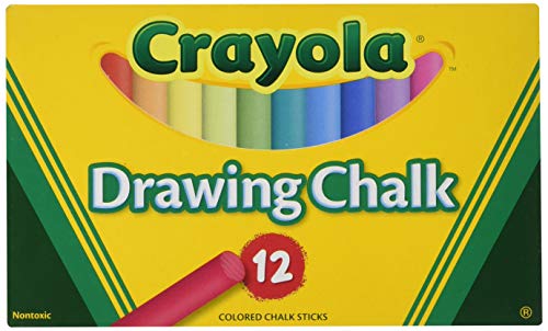 Book Cover Colored Drawing Chalk 12-Stick Pack, 12 Assorted Colors per Pack
