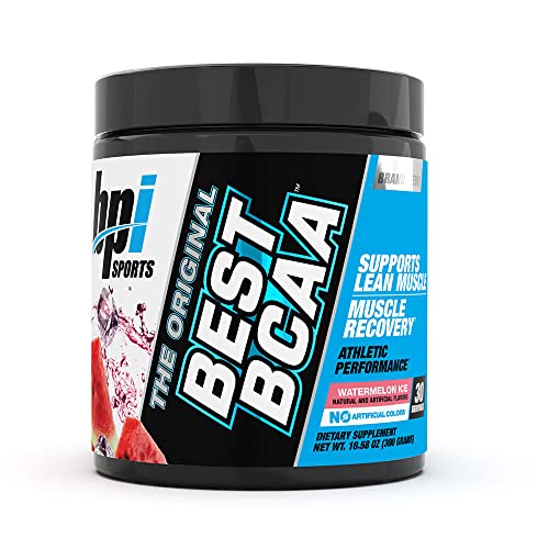 Book Cover BPI Sports Best BCAA - BCAA Powder - Branched Chain Amino Acids - Muscle Recovery - Muscle Protein Synthesis - Lean Muscle - Improved Performance â€“ Hydration â€“ Watermelon Ice - 30 Servings - 10.58 oz.