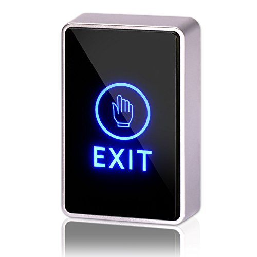 Book Cover DC 12V NC NO Rectangular, ZOTER Touch Sensor Door Exit Release Button Switch LED Light