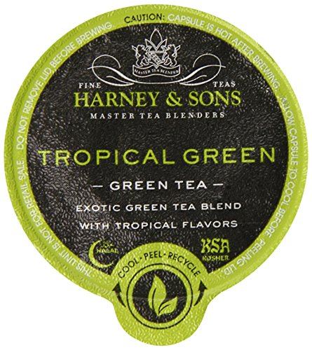 Book Cover Harney and Sons Tropical Green Tea Capsules, 24 Count