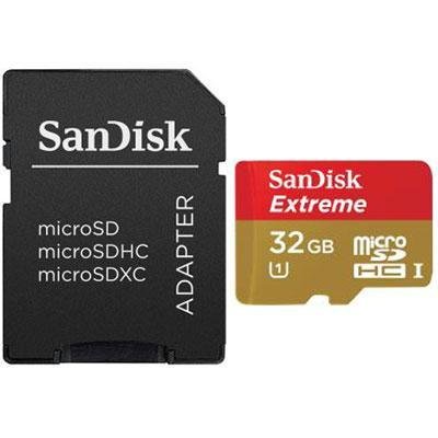 Book Cover Sandisk 32GB Extreme MicroSDHC UHS-I Card (SDSDQXL-032G-A46A)