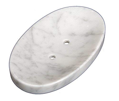 Book Cover CraftsOfEgypt White Marble Soap Dish - Polished and Shiny Marble Dish Holder – Beautifully Crafted Bathroom Accessory