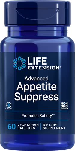 Book Cover Life Extension Advanced Appetite Suppress – Helps Fight the Urge to Snack – Gluten-Free, Non-GMO, Vegetarian – 60 Vegetarian Capsules