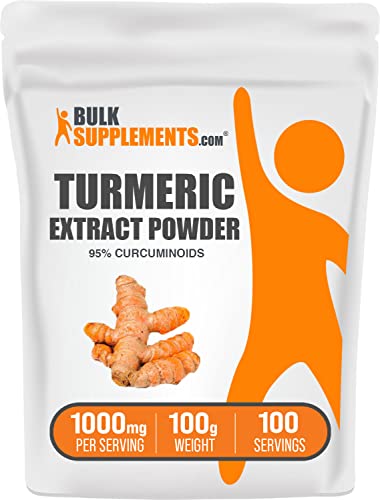 Book Cover BULKSUPPLEMENTS.COM Turmeric Extract Powder - Curcumin Supplements 1000mg, Turmeric Curcumin Powder, Turmeric Powder - Turmeric Root Powder, Gluten Free, 1000mg per Serving, 100g (3.5 oz)