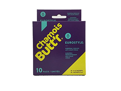 Book Cover Chamois Butt'r Eurostyle Anti-Chafe Cream, 10-pack of 9mL packets