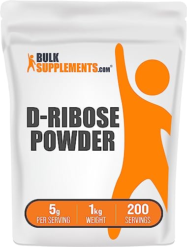 Book Cover BULKSUPPLEMENTS.COM D-Ribose Powder - Dietary Supplement for Energy & Muscle Support - Unflavored - 5g (5000mg) per Serving, 200 Servings (1 Kilogram - 2.2 lbs)