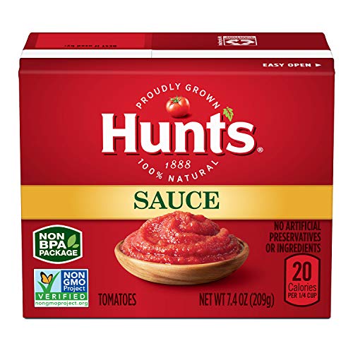 Book Cover Hunt's Tomato Sauce Carton, Keto Friendly, 7.4 oz, 24 Pack