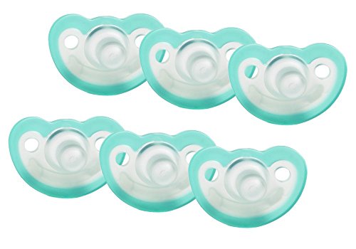 Book Cover JollyPop 0-3 Months Pacifier 6 Pack Unscented - Teal