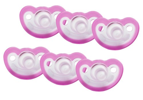 Book Cover JollyPop 0-3 Months Pacifier 6 Pack Unscented - Pink