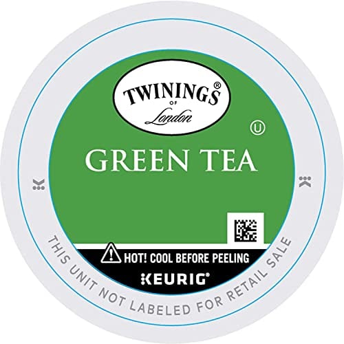 Book Cover Twinings Green Tea K-Cup Pods for Keurig, Caffeinated Pure Green Tea, Smooth Flavour, Enticing Aroma, 12 Count (Pack of 6)