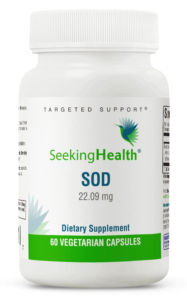 Book Cover Seeking Health SOD, 300 IU Superoxide Dismutase Supplement, Healthy Aging and Cellular Health Support, Vegetarian (60 Capsules)*