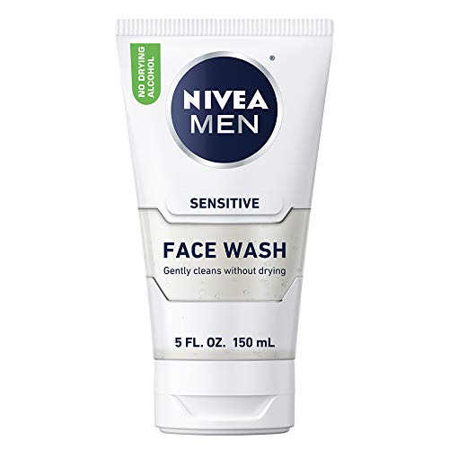 Book Cover Nivea Men Sensitive Face Wash with Vitamin E, Chamomile and Witch Hazel Extracts, 5 Fl Oz Tube