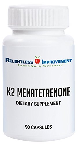 Book Cover Relentless Improvement Vitamin K2 Mk4 Vegan Naturally-Derived No-Fillers Science-Based Dosing