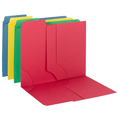 Book Cover Smead 3-in-1 SuperTab Section Folder, 1/3-Cut Oversized Tab, Letter Size, Assorted Colors, 12 per Pack (11905)