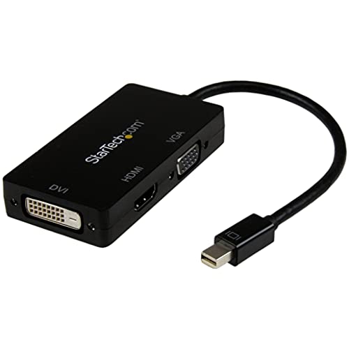 Book Cover StarTech.com MDP2VGDVHD Mini DisplayPort Adapter â€“ 3-in-1 â€“ 1080p â€“ Monitor Adapter â€“ Mini DP to HDMI/VGA/DVI Adapter Hub
