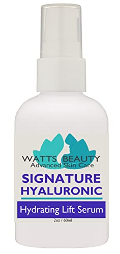 Book Cover Watts Beauty Signature 100% Pure Hyaluronic Acid Wrinkle Serum - Best Hyaluronic Acid for Face - No Parabens - Perfect Plumping Moisturizer for Wrinkles, Fine Lines, Dry, Aging Skin 2oz