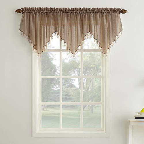 Book Cover No.918 Erica Crush Sheer Voile Ascot Curtain Valance, 24