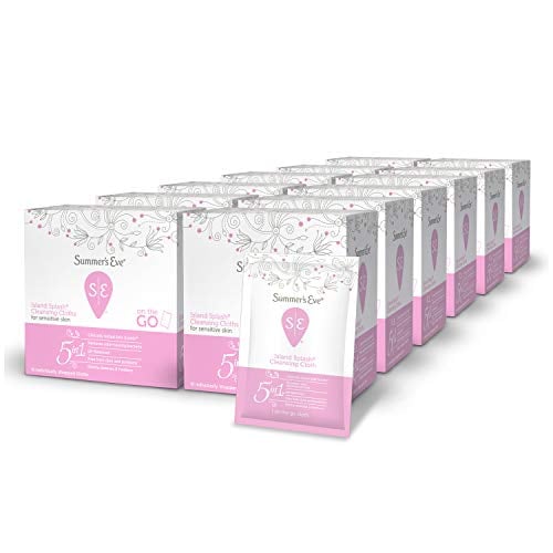 Book Cover Summer's Eve Feminine Cleansing Wipes, Island Splash, 16 Count, 12 Pack