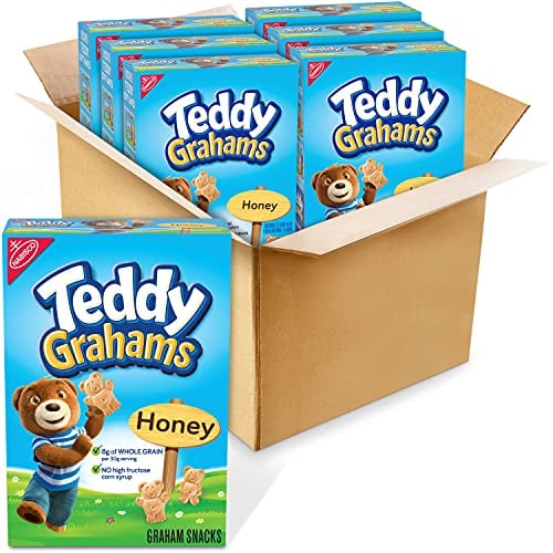 Book Cover Teddy Grahams Honey Graham Snacks, 6 - 10 oz Boxes