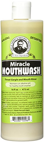 Book Cover Uncle Harry's Natural Alkalizing Miracle Mouthwash | Organic Adult & Kids Mouthwash for Bad Breath | pH Balanced Oral Care Mouth Wash & Mouth Rinse (16 fl oz)