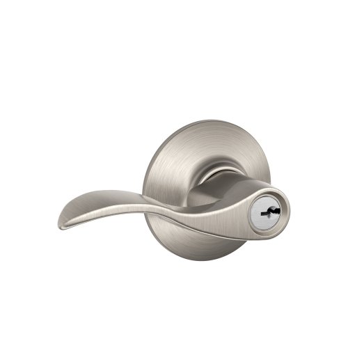 Book Cover Schlage F51A ACC 619 Accent Keyed Lever, 1 Pack, Satin Nickel