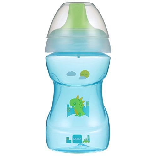 Book Cover MAM Sippy Cups for Toddlers Spill Proof, Fun to Drink Cup, Boy, 9 Ounces, 1-Count