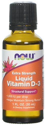 Book Cover NOW Foods Liquid Vitamin D3 Extra Strength - 1000 IU - 1 fl oz