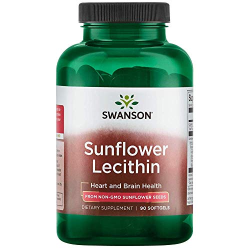 Book Cover Swanson Sunflower Lecithin Non-GMO 1200 Milligrams 90 Sgels