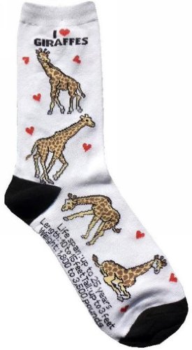 Book Cover I Love Giraffes Gift Collection(Women Cotton Sock)