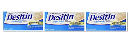 Book Cover Desitin Rapid Relief Creamy Zinc Oxide Diaper Rash Cream (Pack of 3)