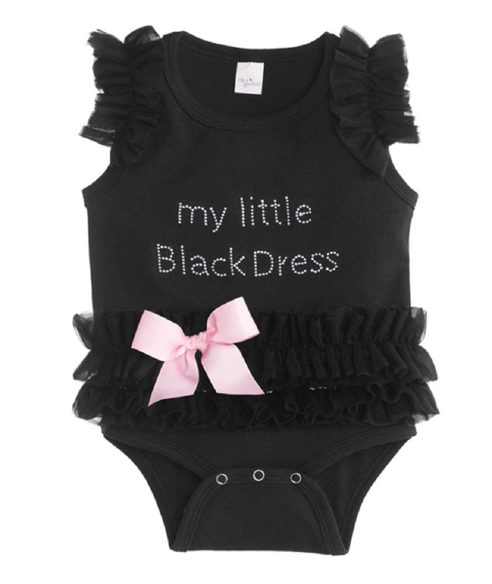 Book Cover Baby My Little Black Dress Onesie, Black,(0-6 Months) 0-12 Months
