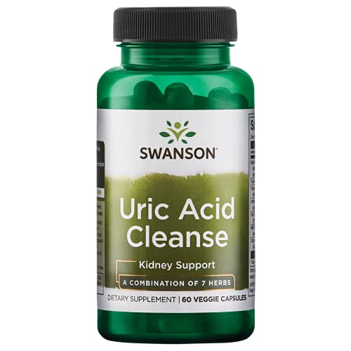 Book Cover Swanson Uric Acid Cleanse - Natural Supplement Promoting Kidney Support - Features a Powerful Combination of 7 Herbs - (60 Veggie Capsules)