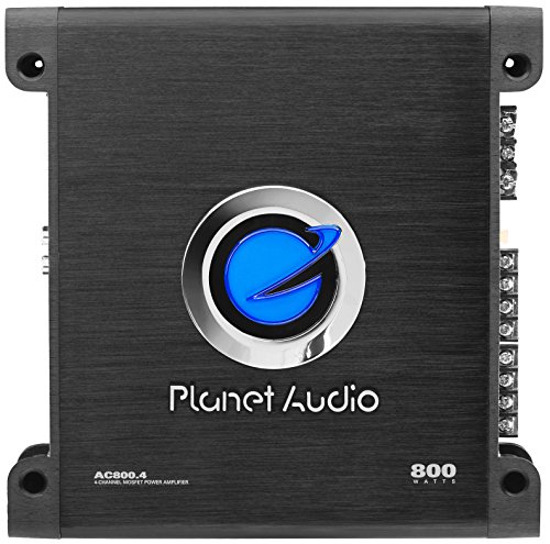 Book Cover Planet Audio AC800.4 4 Channel, Stable Class, Full Range, Bridgeable, MOSFET Car Amplifier with Remote Subwoofer Control