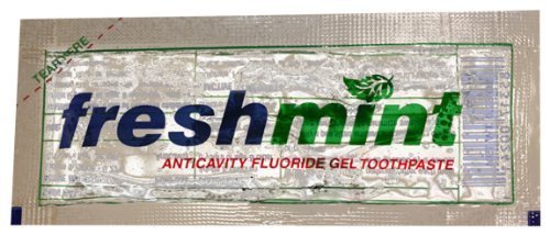 Book Cover Freshmint Single Use Clear Gel Toothpaste Packets, 144 Pack