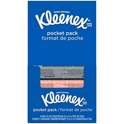 Book Cover Kleenex 3-Ply Pocket Pack Facial Tissues (32 Pack of 10 Tissues)