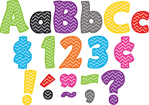 Book Cover Teacher Created Resources 5454 Chevron Funtastic 4-Inch Letters Combo Pack