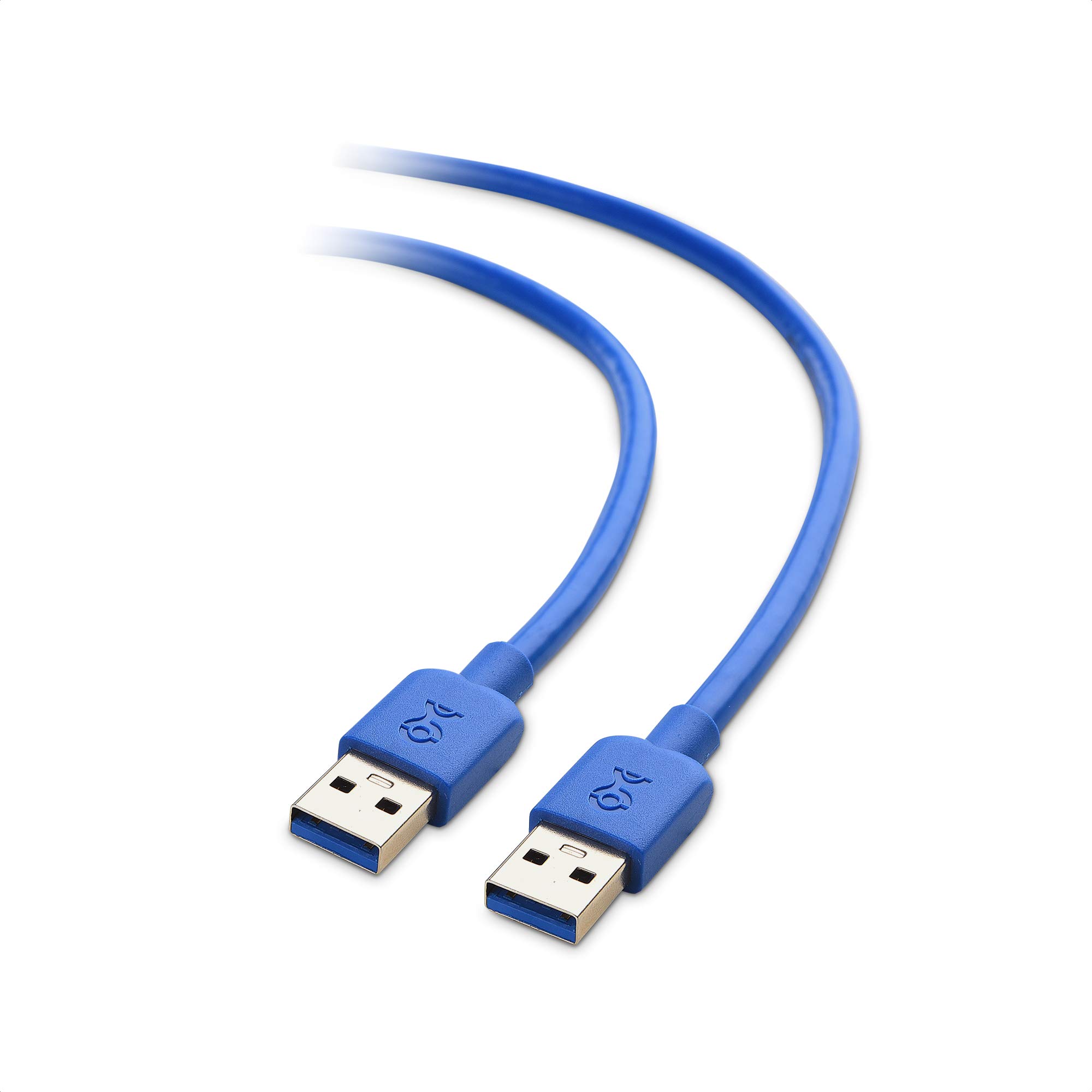Book Cover Cable Matters 2-Pack USB 3.0 Cable 3ft, USB to USB Cable/USB A to USB A Cable/Male to Male USB Cord/Double USB Cord in Blue 3 Feet Blue 2