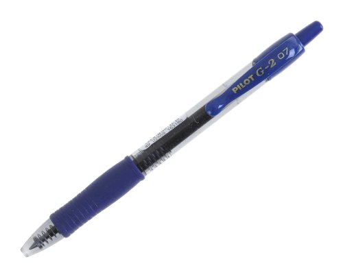 Book Cover Pilot G2 Retractable Premium Gel Ink Roller Ball Pens, Fine Point, Blue Ink, 16 pens